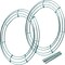 Pack of 2 Wire Wreath Frame (14 Inch) – Round Metal Wreath Form for Crafts & Floral Decorations on Weddings Christmas Home Party Celebrations, Dark Green